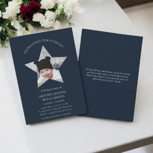 in loving memory brightest star child funeral invitation