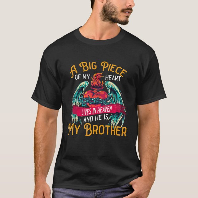 In Loving Memory Brother Angel Wing In My Heart T-Shirt (Front)