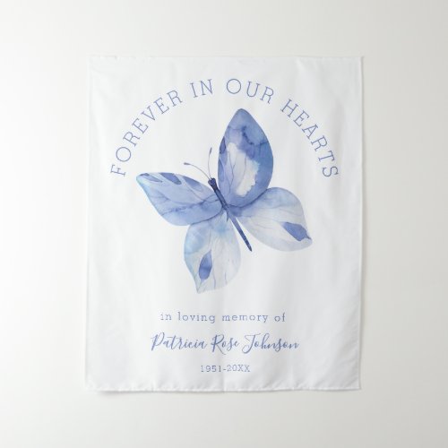 In Loving Memory Butterfly Memorial Tribute Tapestry