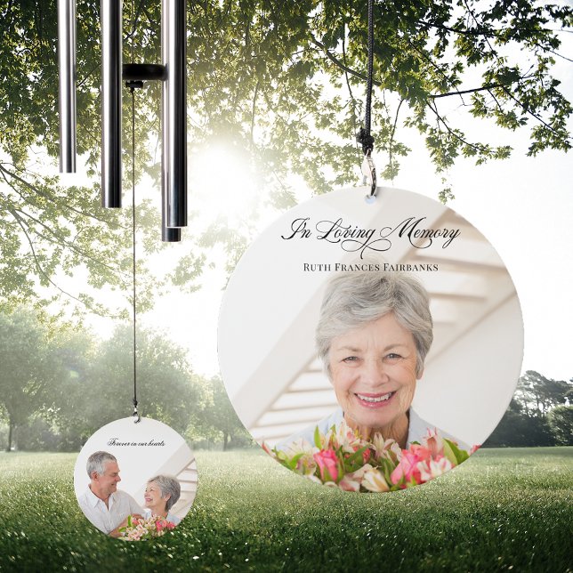 In Loving Memory Calligraphy Photo Wind Chime (Creator Uploaded)