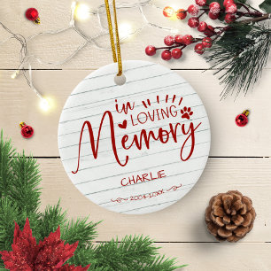 In Loving Memory Cat Or Dog Pet Memorial Photo Ceramic Ornament