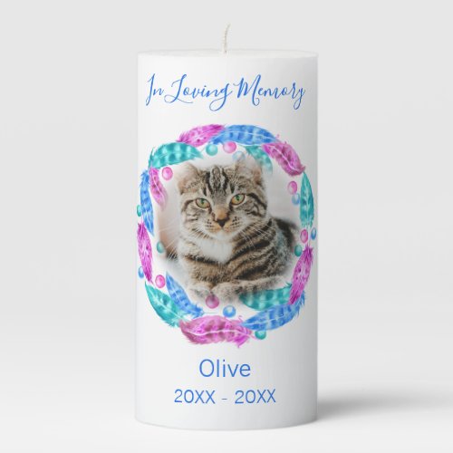 In Loving Memory _ Cat Pet Memorial Pillar Candle