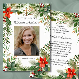 In Loving Memory Catholic Funeral Prayer Card