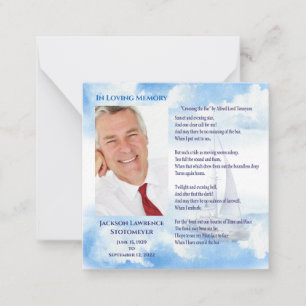 In Loving Memory Celbration of Life Thank You Note Card