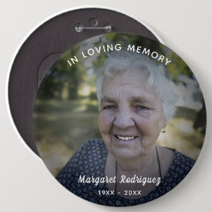 In Loving Memory Celebration Of Life Custom Photo Button
