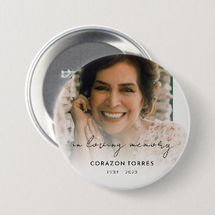 In Loving Memory Celebration of Life Photo Funeral Button