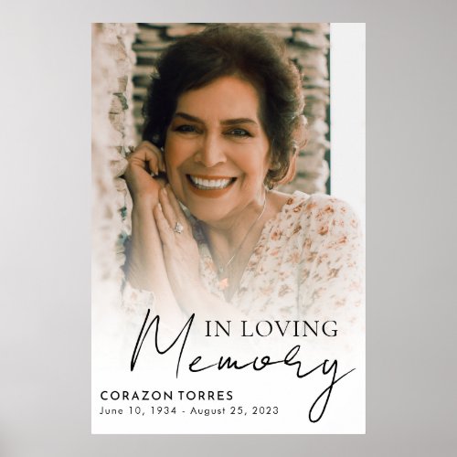 In loving Memory Celebration of Life Photo Funeral Poster