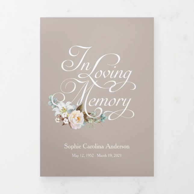 In Loving Memory Celebration of Life Program (Cover)