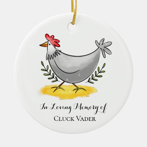 in loving memory Chicken pet eggs Christmas Orname Ceramic Ornament
