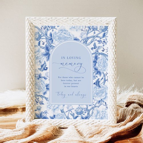 In Loving Memory  Chinoiserie Wedding Sign