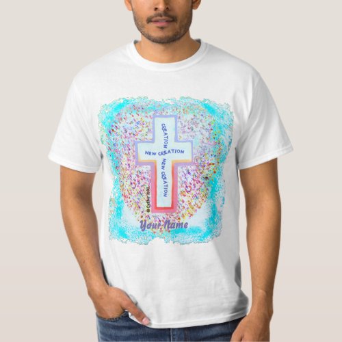 In loving Memory Christian Cross custom name T_Shirt