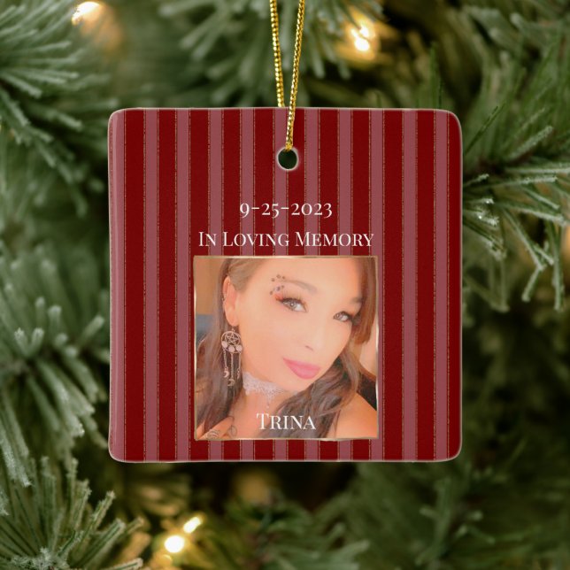 In Loving Memory Christmas Ceramic Ornament (Tree)