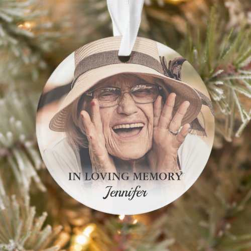 In Loving Memory Christmas Photo Ornament