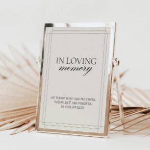 In Loving Memory Classic Light Gray Sign      Invitation