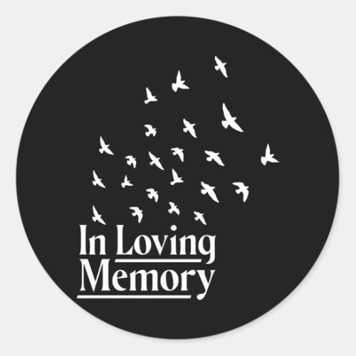 In loving memory classic round sticker