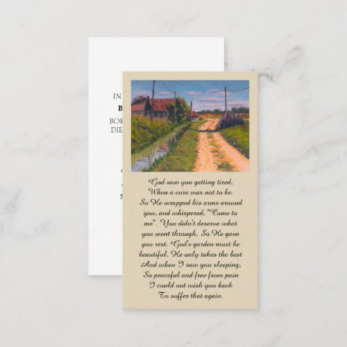 In Loving Memory Countryside Sympathy Card