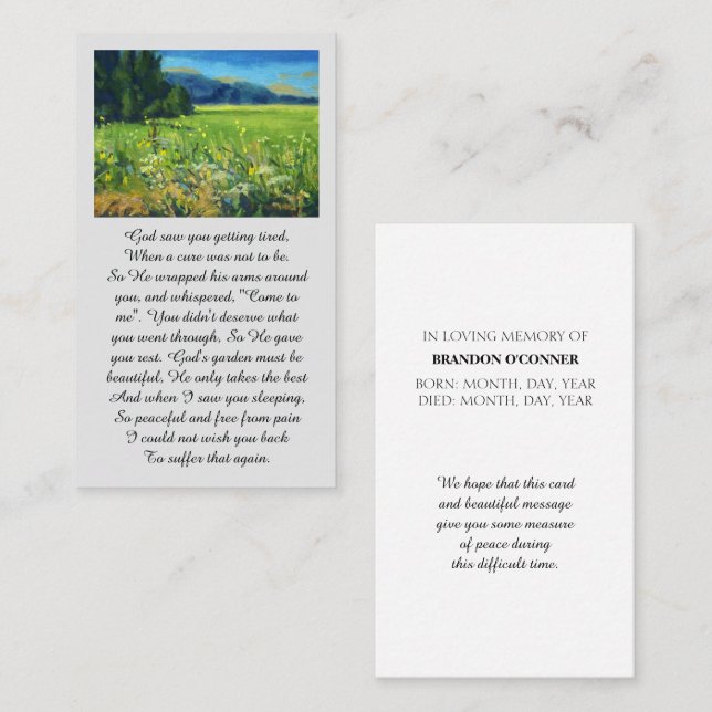 In Loving Memory Countryside Sympathy Card (Front/Back)