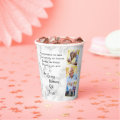 In Loving Memory Custom 3 Photo Memorial Funeral P Paper Cups | Zazzle