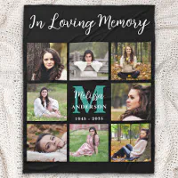 In loving memory photo blanket hot sale