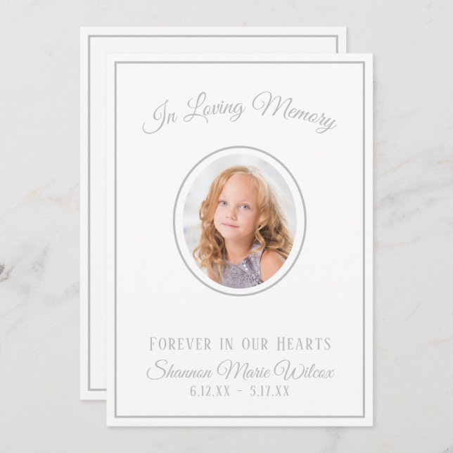 In Loving Memory Custom Color Funeral Program (Front/Back)