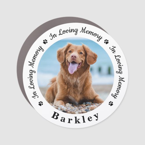 In Loving Memory Custom Dog Photo Pet Memorial Car Magnet