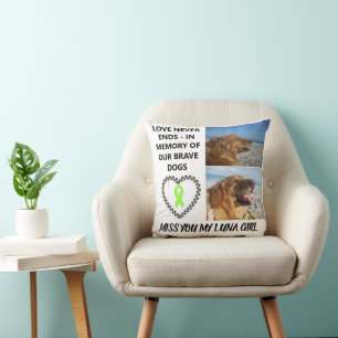 In Loving Memory - Custom Dog Tribute Throw Pillow