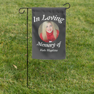In Loving Memory Custom Modern Elegant photo Garden Flag