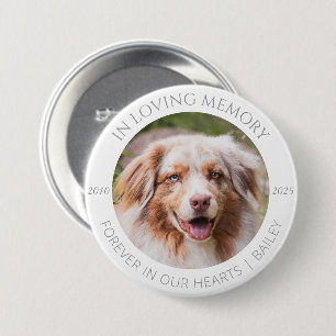 In Loving Memory Custom Pet Photo & Name Badge Button