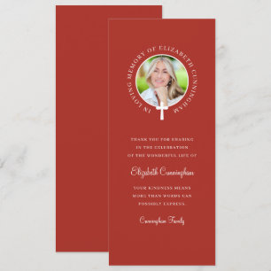 In Loving Memory Custom Photo and Cross Invitation