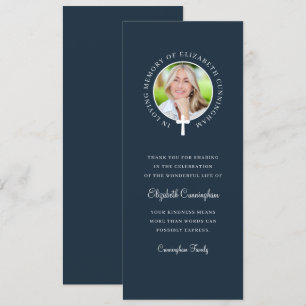 In Loving Memory Custom Photo and Cross Invitation