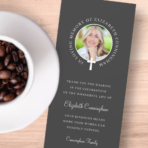 In Loving Memory Custom Photo and Cross Invitation