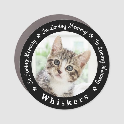 In Loving Memory Custom Photo Cat Pet Memorial Car Magnet