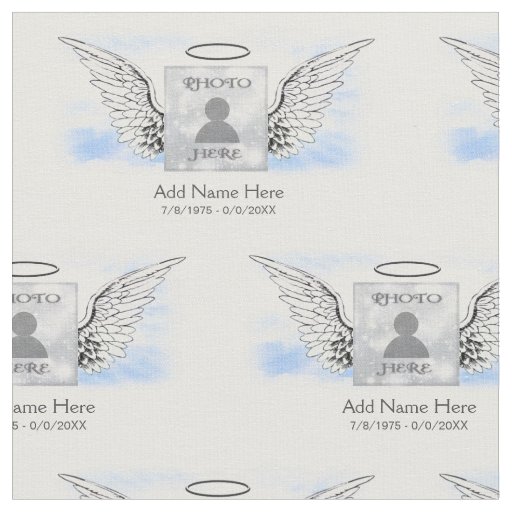 In Loving Memory Custom Photo Fabric