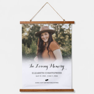 In Loving Memory Custom Photo Funeral Memorial Hanging Tapestry