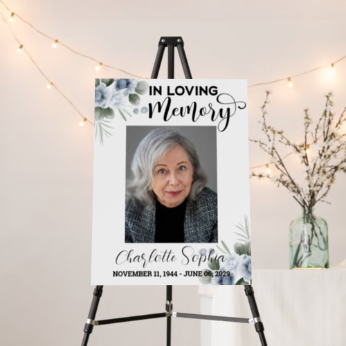 In loving Memory  Custom photo Funeral Welcome Foam Board