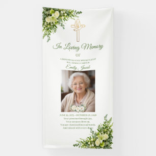 In Loving Memory Custom Photo Grave Cover Blanket Banner
