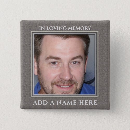 In Loving Memory Custom Photo Memorial Button