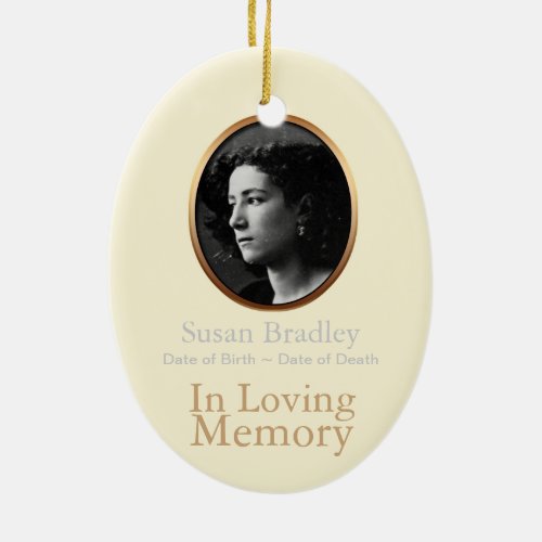 In Loving Memory Custom Photo Memorial Ornament