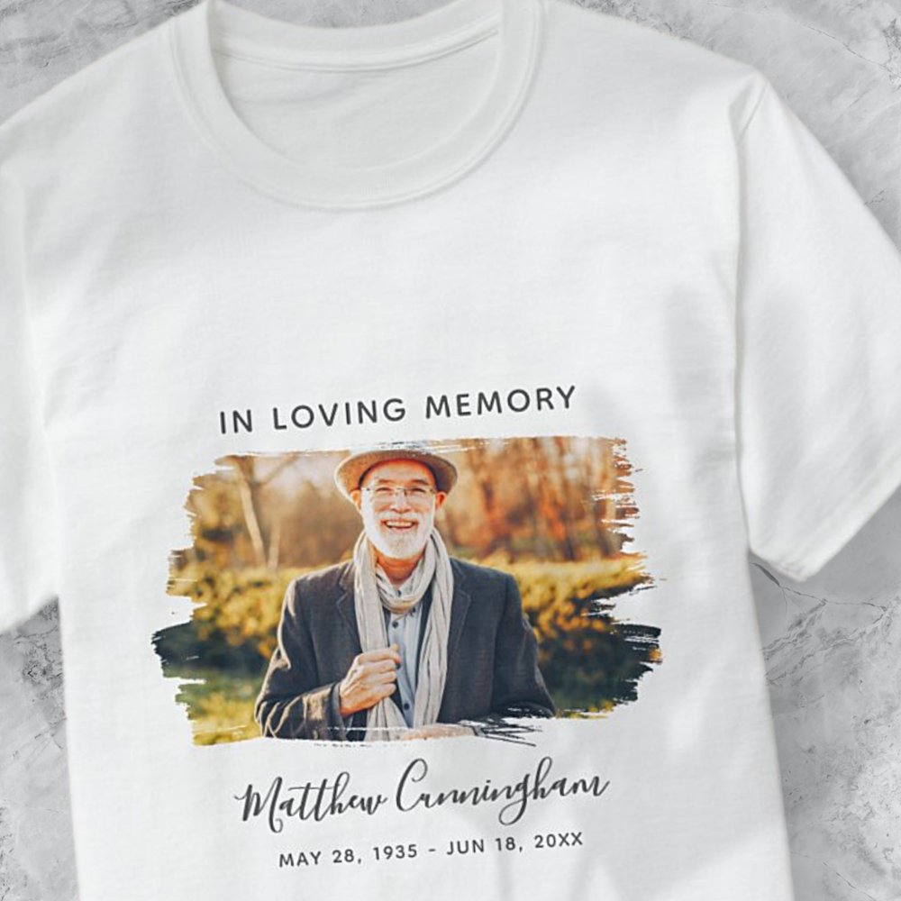 In Loving Memory Custom Photo Memorial Personalized T-Shirt