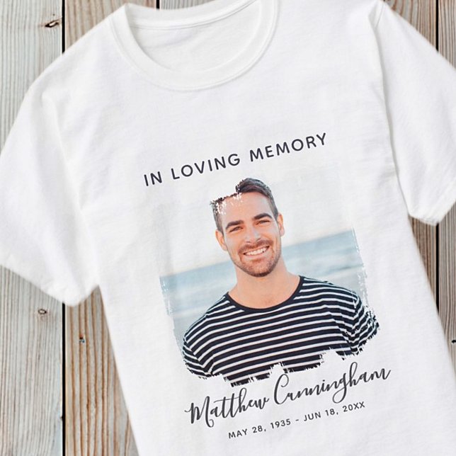In Loving Memory Custom Photo Memorial T-Shirt (Creator Uploaded)