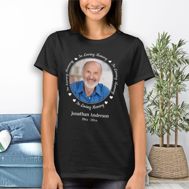 In Loving Memory Custom Photo Memorial Walk T-Shirt (Creator Uploaded)