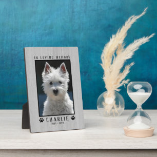 In Loving Memory Custom Photo Pet Memorial Rustic Plaque