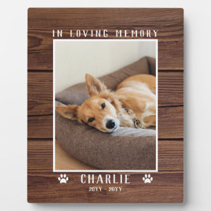 In Loving Memory Custom Photo Pet Memorial Rustic Plaque
