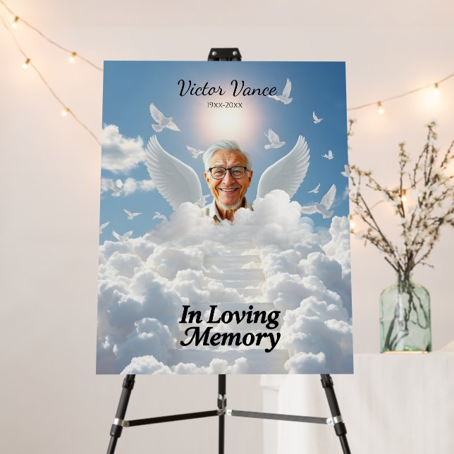 In Loving Memory,Custom sign, rip, tribute, Foam Board (In Situ (Stand))