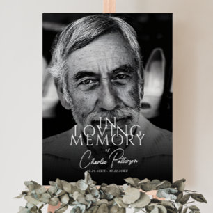 In Loving Memory Custom Text & Photo Memorial Foam Board