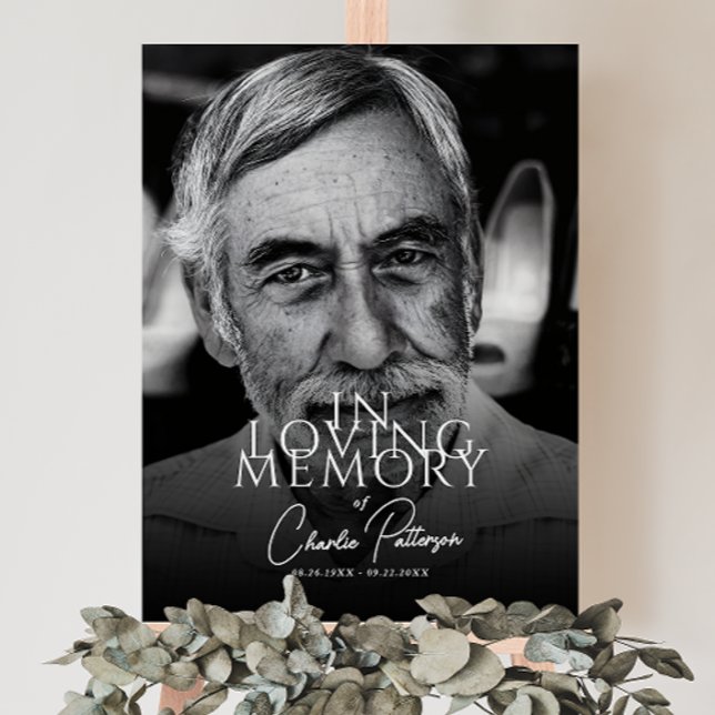 In Loving Memory Custom Text & Photo Memorial Foam Board (Creator Uploaded)