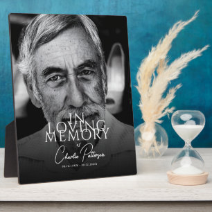 In Loving Memory Custom Text & Photo Memorial Plaque