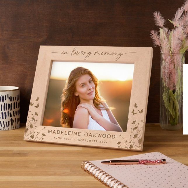 In Loving Memory Custom Wildflower Memorial  Engraved Frames (In Loving Memory Custom Wildflower Memorial Engraved Frames)