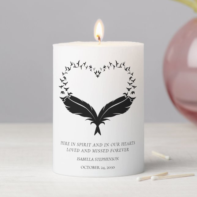 In Loving Memory Customize Name Pillar Candle (In Situ)