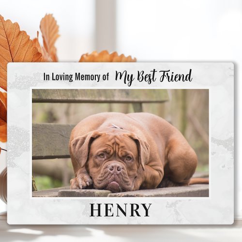 In Loving Memory Customized Sympathy Dog Memorial Plaque